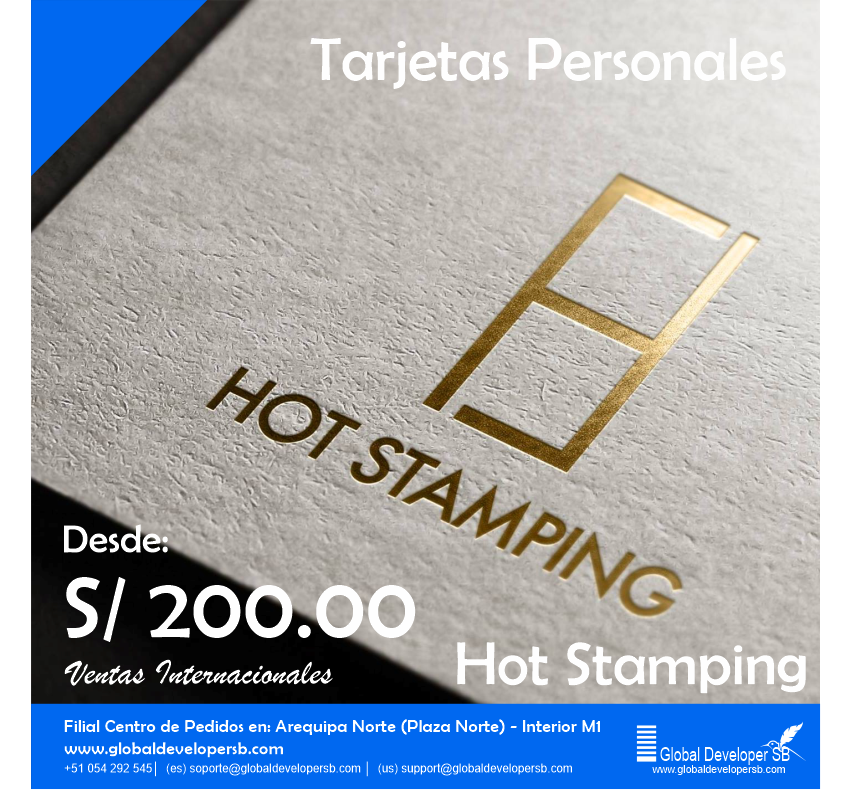 Tarjetas Personales - Hot Estamping