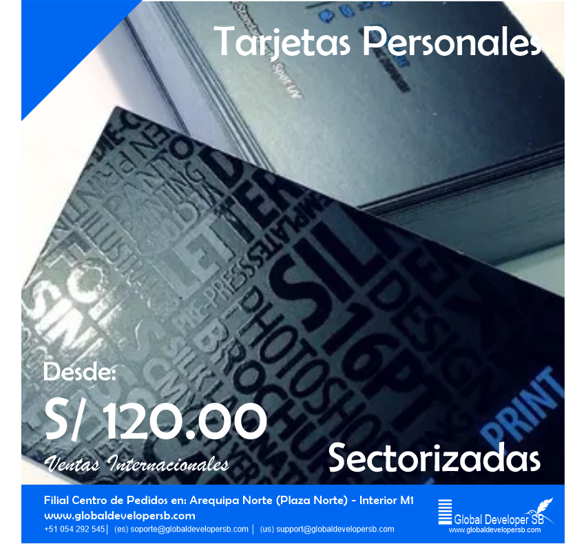 Tarjetas Personales - Sectorizadas